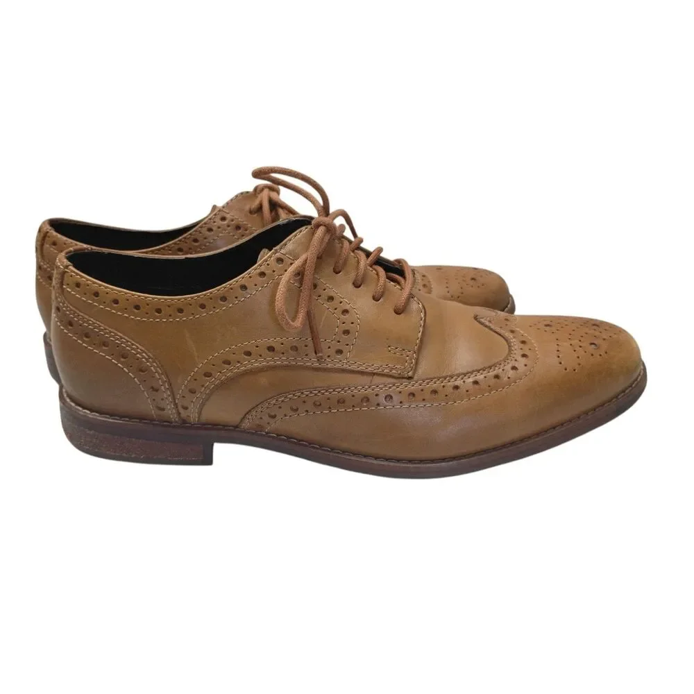 Rockport Wingtip Tan Men's Shoes Business Sz US 8.5 M Leather Upper